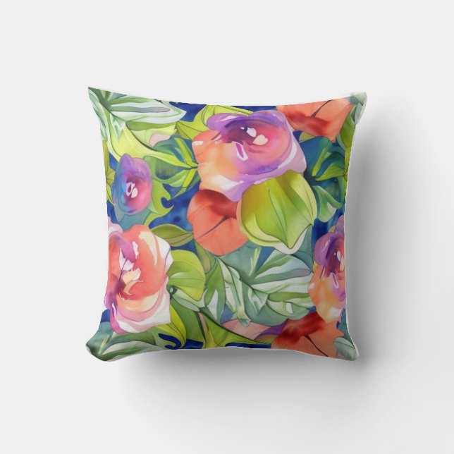 Coussin Un beau dessin à l'aquarelle (Recto)
