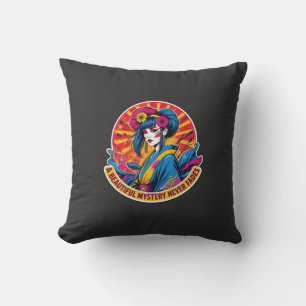 Coussin Un Beau Mystère Ne Se Fane Jamais Vintage Geisha