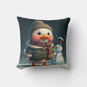 Coussin Un bébé canard heureux