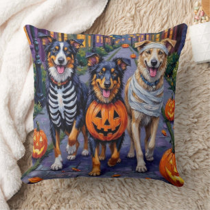 Coussin Un berger australien à l'Halloween