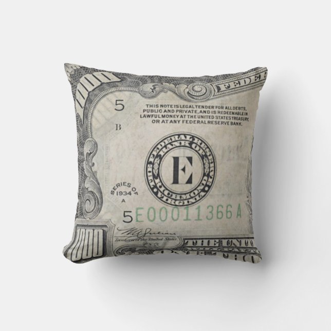 Coussin Un billet de mille dollars (Recto)