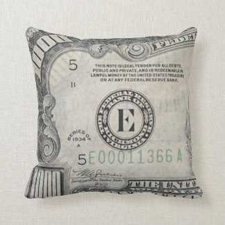 Coussin Un billet de mille dollars