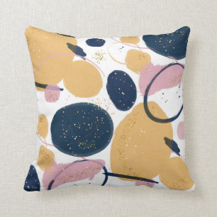 Coussin Un bleu rose branché révèle un art créatif Abstrai