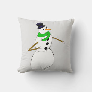 Coussin un bonhomme de neige