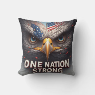 Coussin Un Cadeau Patriotique Drapeau USA Une Nation Forte