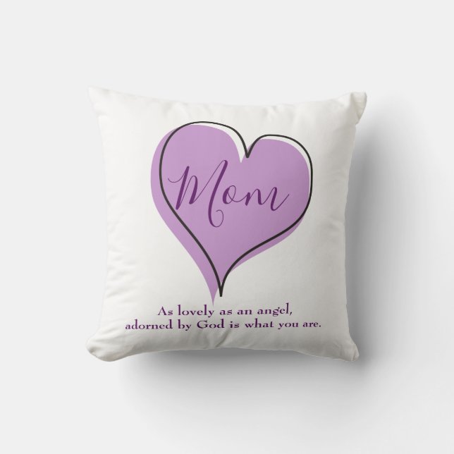 Coussin Un cadeau pour le coeur mignon de maman (Recto)