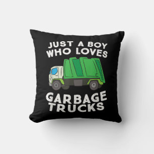Coussin Un Camion-poubelle Juste Un Garçon Qui Aime Les Ca