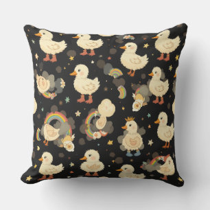 Coussin Un canard plein de rires
