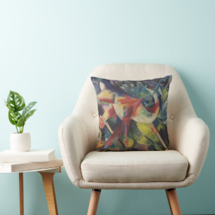 Coussin Un cerf dans un jardin fleuri par Franz Marc, Art 