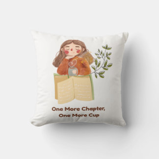 Coussin Un chapitre de plus, une tasse de plus | Amateur d