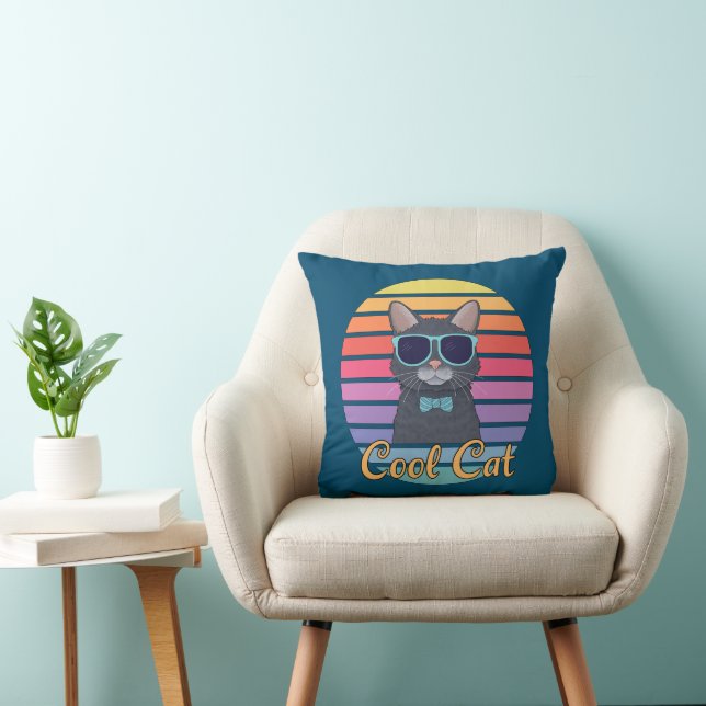 Coussin Un Chat Cool (Chaise)