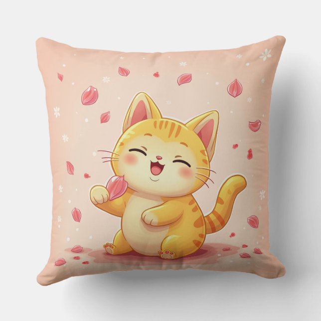 Coussin un chat souriant (Verso)