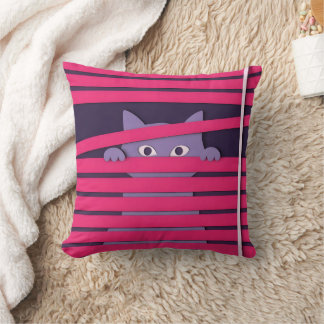 Coussin Un chat stylisé minimaliste