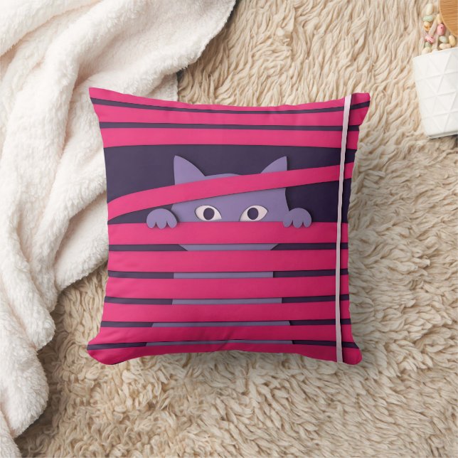 Coussin Un chat stylisé minimaliste  (Couverture)