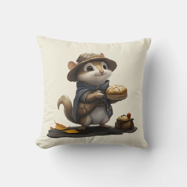 Coussin Un Chipmunk de l'ancien bloc (Recto)