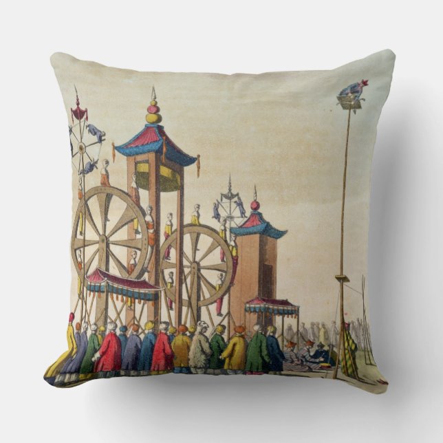 Coussin Un cirque chinois, illustration de 'Le Costume An (Recto)