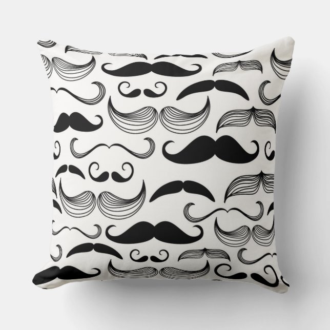 Coussin Un club des messieurs. Motif 2 de moustache (Recto)