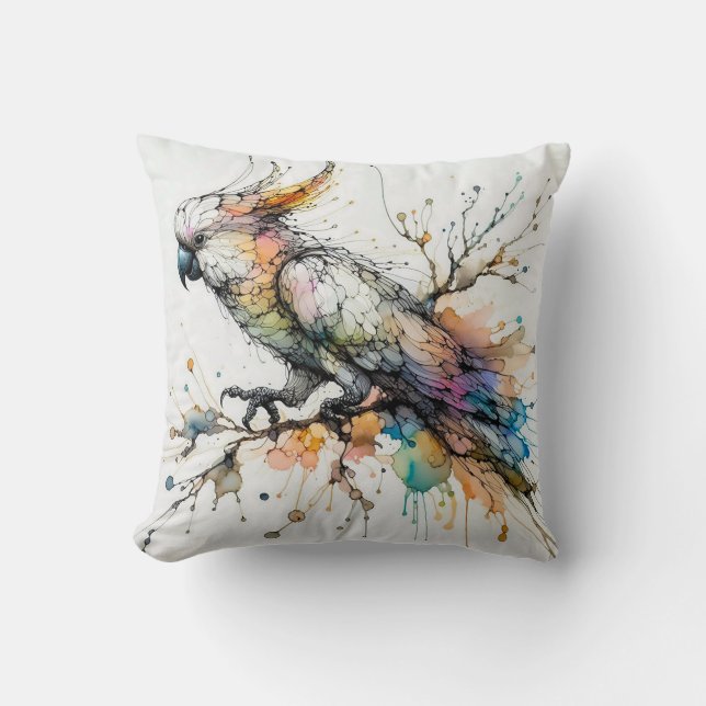 COUSSIN UN COCKATOO JETER UN COULEUR (Recto)