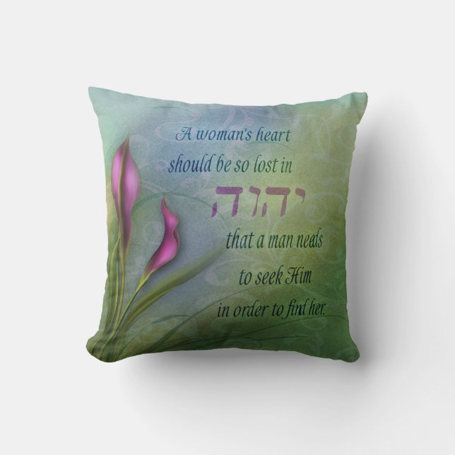 Coussin Un coeur féminin - Calla Lily (Recto)