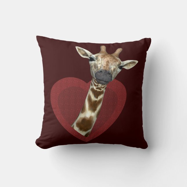 Coussin Un Coeur Pour Les Giraffes (Recto)