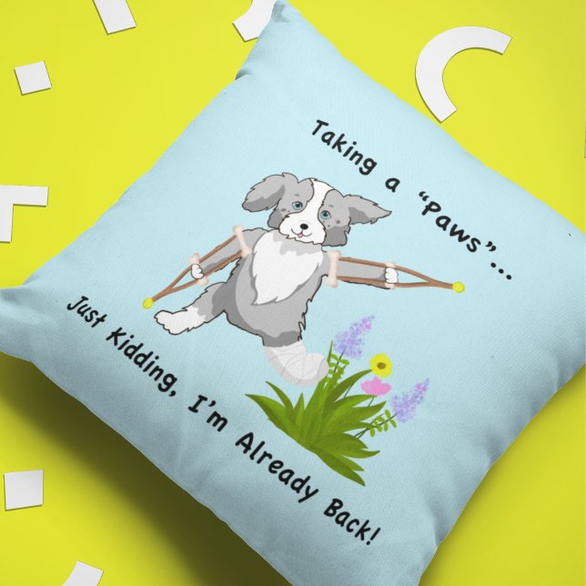 Coussin Un colley "Paws" avec des béquilles (Créateur téléchargé)