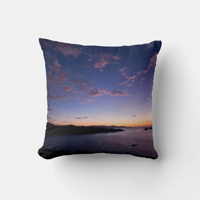Coussin Un coucher du soleil au-dessus de l'océan en le (Recto)