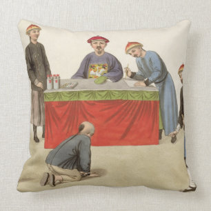 Coussin Un coupable avant un magistrat, plaquent 1 'du P