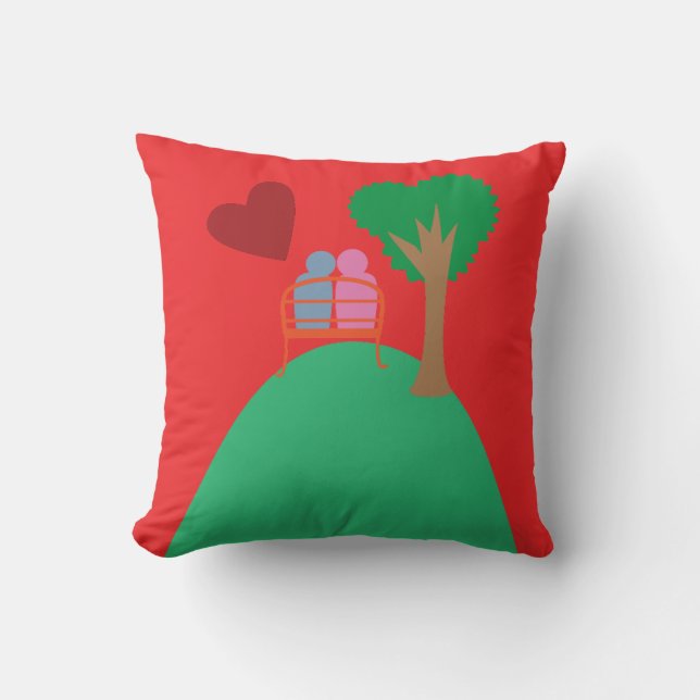 Coussin Un couple en rendez-vous  (Recto)