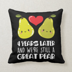 Coussin Un couple marié à l'occasion du 4e anniversaire 