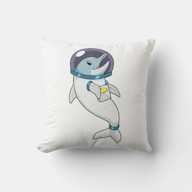 Coussin Un dauphin en tant qu'astronaute en costume (Recto)