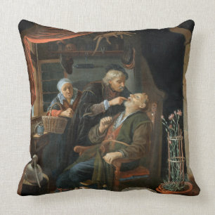 Coussin Un dentiste examinant la dent d'un vieil homme