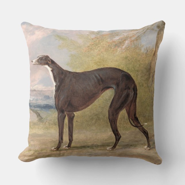 Coussin Un des lévriers de gain du Fox de ruelle de George (Recto)