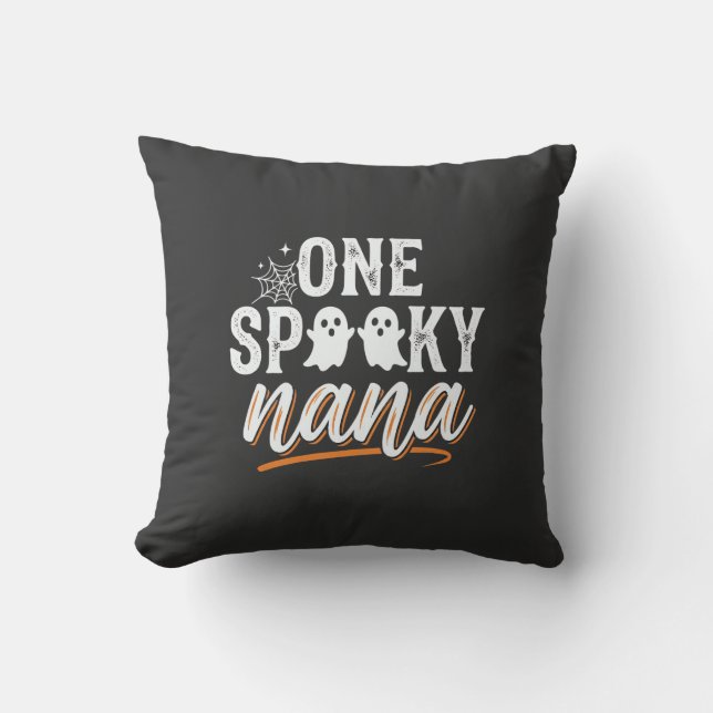 Coussin Un design de fantôme d'Halloween de Nana effrayant (Recto)