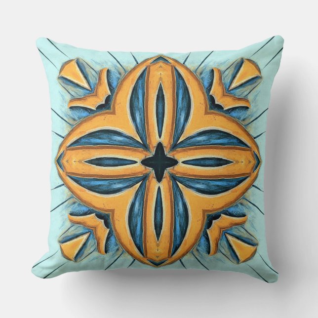 Coussin Un design élégant d'impression de tissu géométriqu (Recto)
