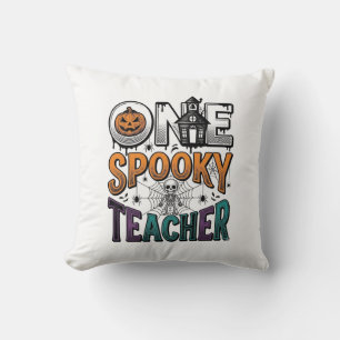 Coussin Un design vectoriel Halloween d'un professeur effr