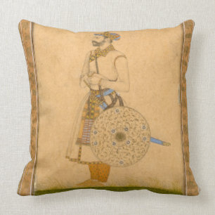 Coussin Un dirigeant, position, avec l'épée et le