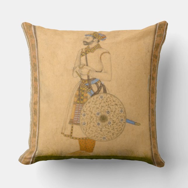 Coussin Un dirigeant, position, avec l'épée et le (Recto)
