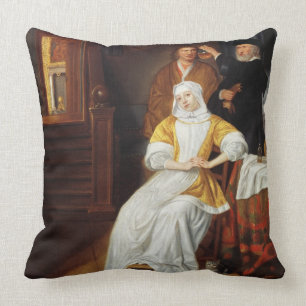 Coussin Un docteur Visiting jeune Madame dans une chambre