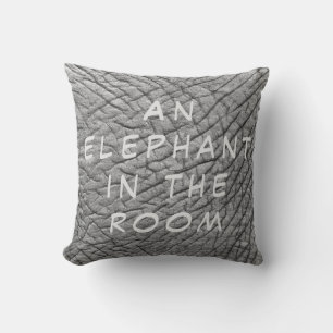 Coussin Un éléphant dans la photo en peau de chambre avec 