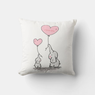 Coussin Un éléphant doux et tendance