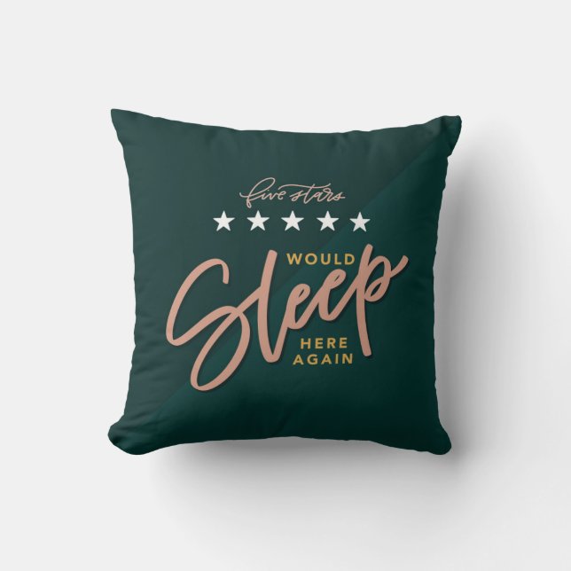 Coussin Un émeraude cinq étoiles sur le sommeil (Recto)