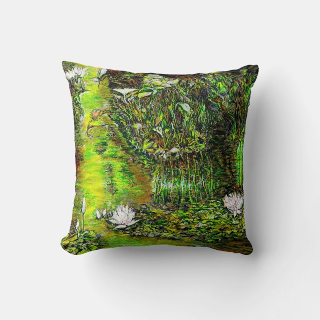 Coussin Un étang aux pensées impures (Recto)