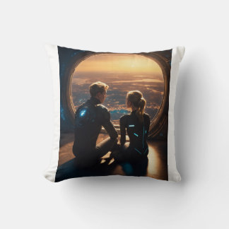 Coussin Un garçon de 18 ans et une fille blonde de 18 ans