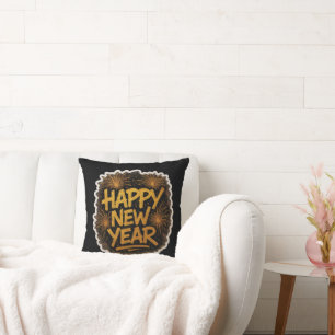 Coussin Un graffiti radiant comme une joyeuse explosion du