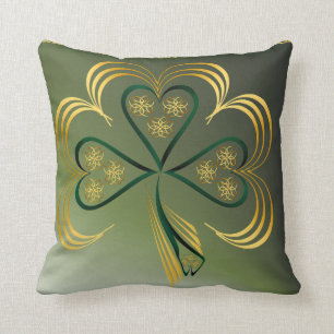 Coussin Un grand shamrock lumineux