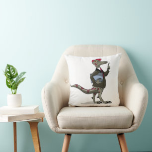 Coussin Un Greffier De Caricature Iguanodon.