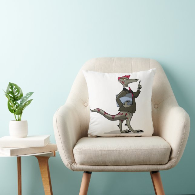 Coussin Un Greffier De Caricature Iguanodon. (Chaise)