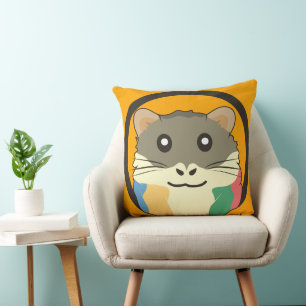 Coussin Un hamster ludique et drôle