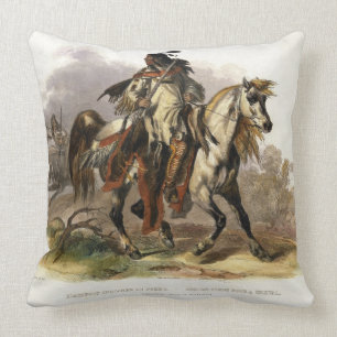 Coussin Un Indien Blackfoot à cheval, plaquent 19 du vol.