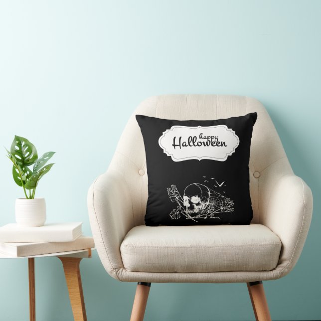 Coussin Un joli crâne d'Halloween (Chaise)